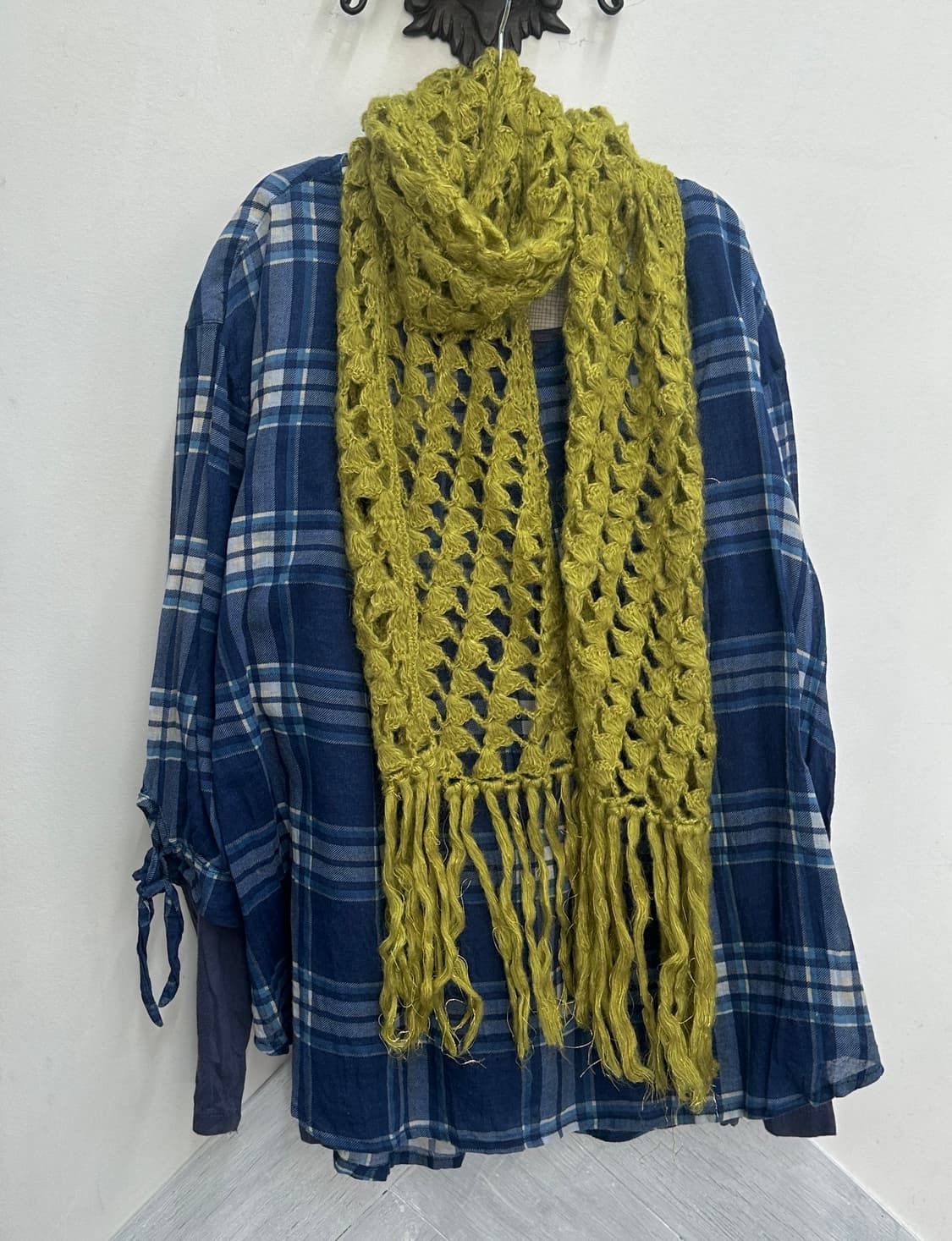 🍀하구미의 모리걸 코디세트🍀머플러 체크 미디스커트 에스닉 일본 빈티지 상품이미지3