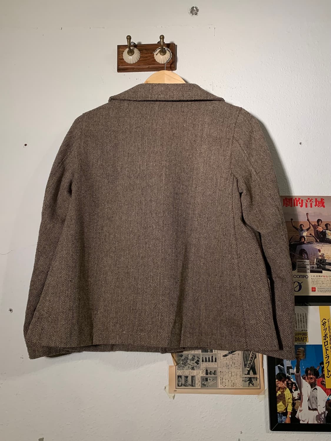 빔즈보이 헤링본 레더버튼 자켓 상품이미지5