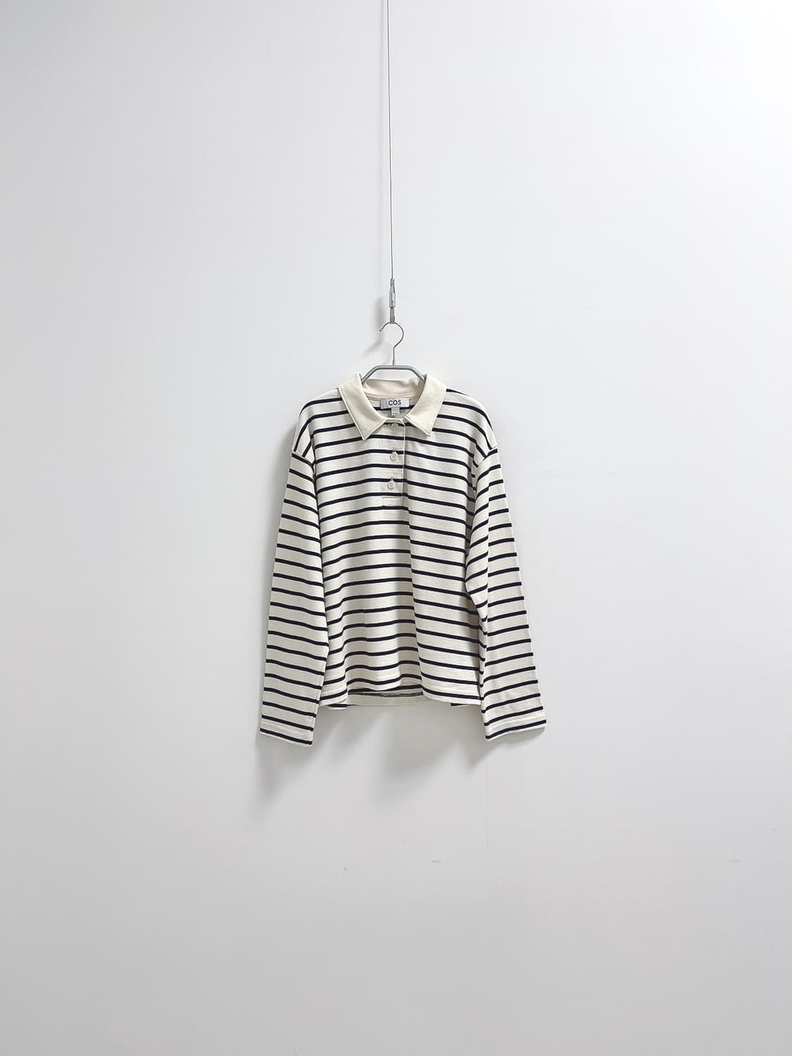 코스 스트라이프 카라 티셔츠 상품이미지3