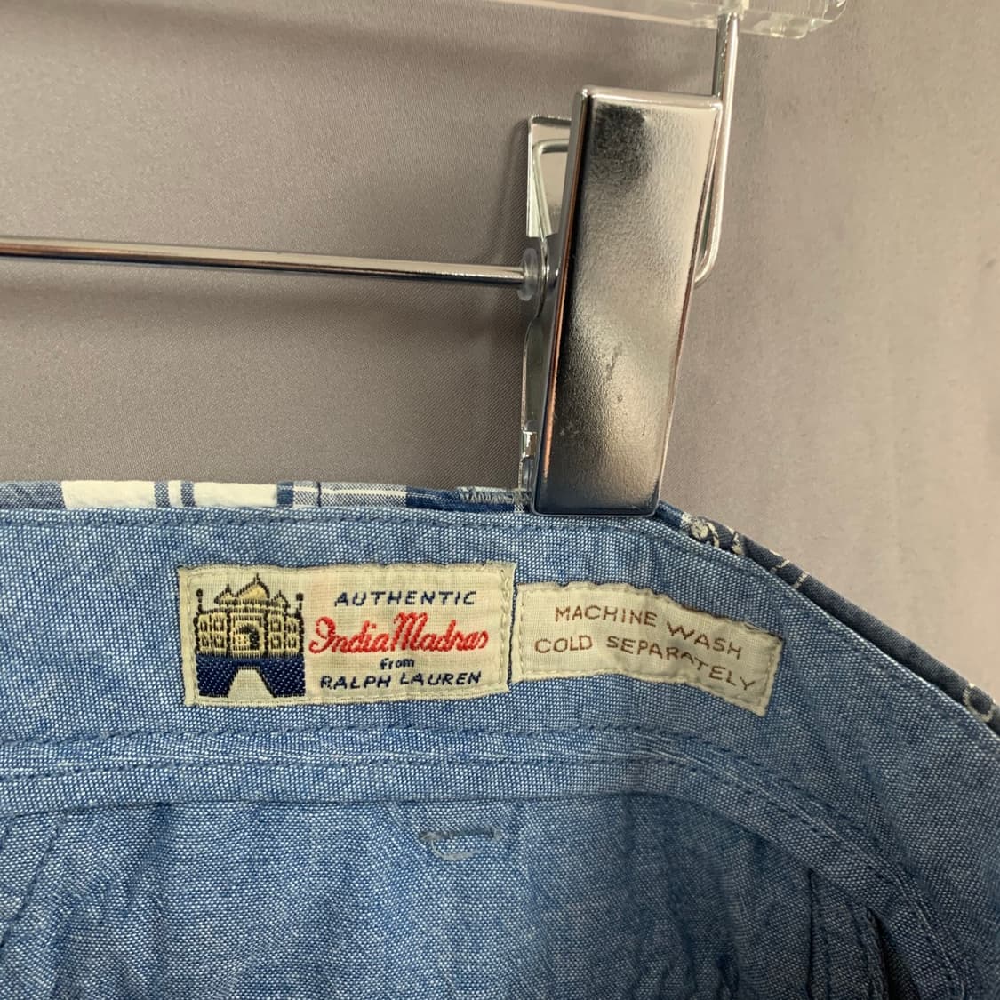 30인치 폴로랄프로렌 클래식핏 패치워크 마드라스 쇼츠 반바지 상품이미지5