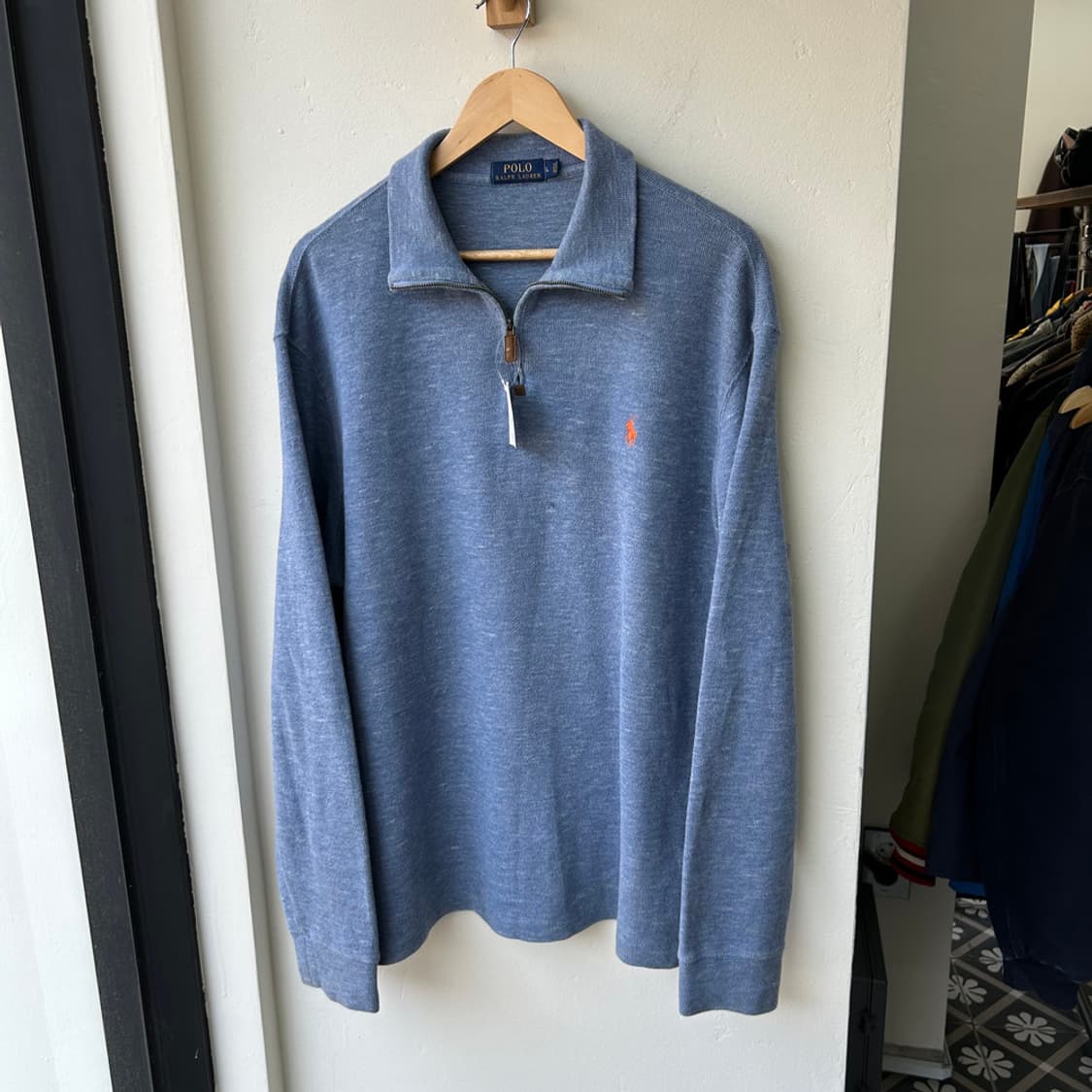 16815 - 폴로 랄프로렌 스카이블루 반집업 니트 상품이미지2