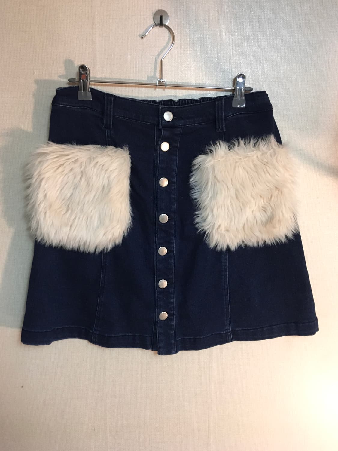 퍼 포켓 데님스커트 빈티지 입질연 상품이미지1