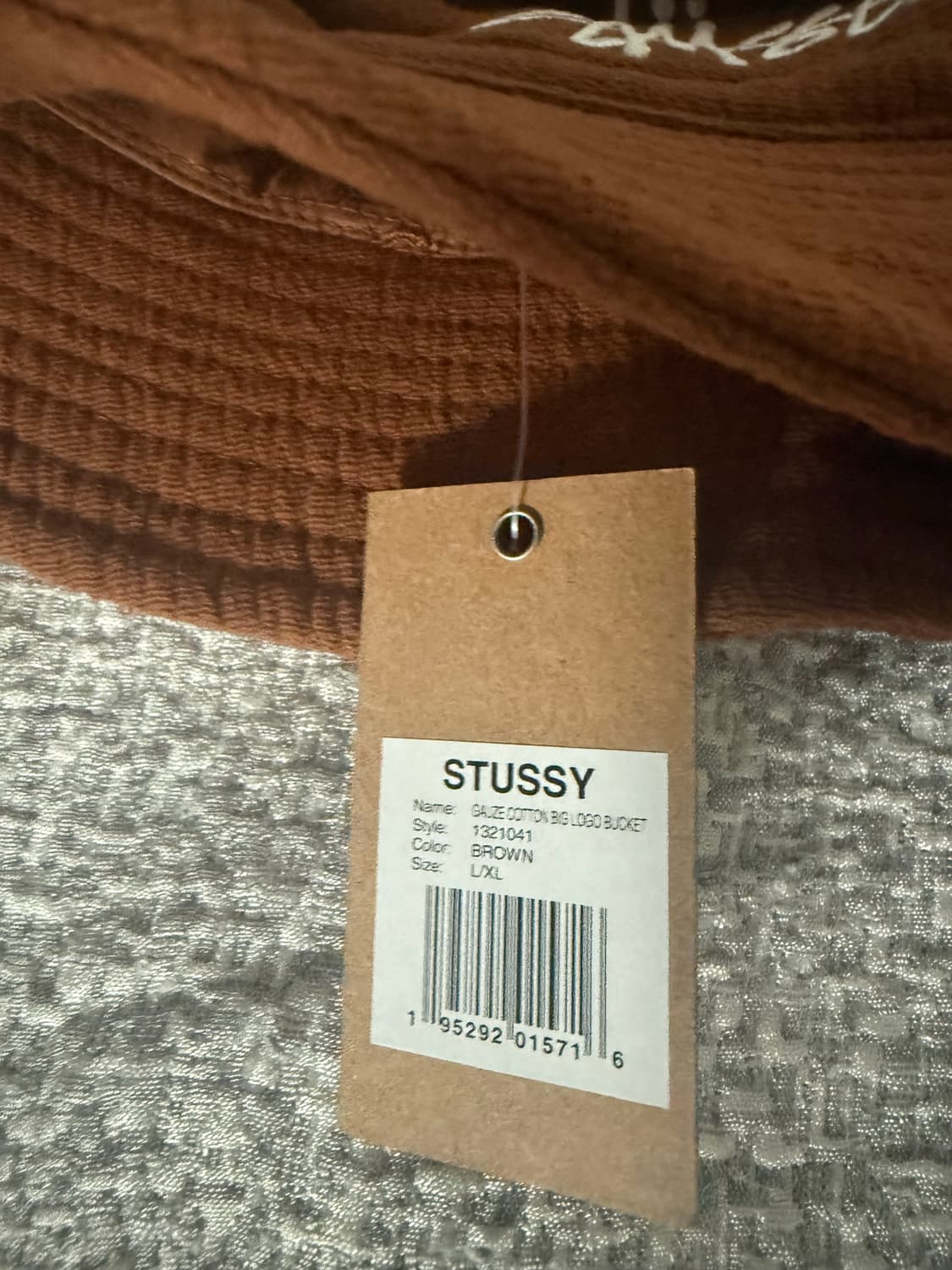 스투시 브라운색 버킷햇 L/XL 신품 판매 상품이미지2