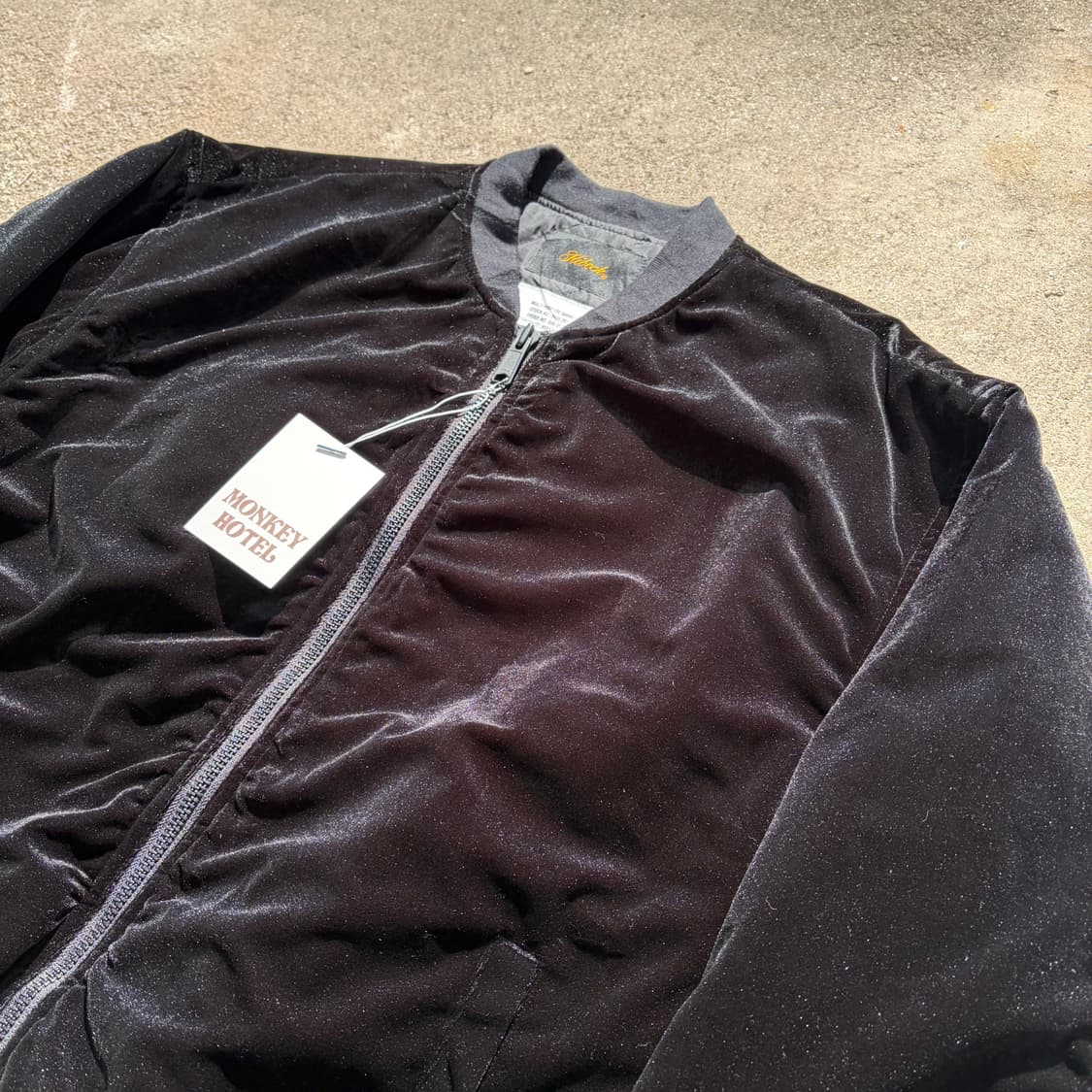 HIBECK 벨루어 빈티지 봄버자켓 L 상품이미지4