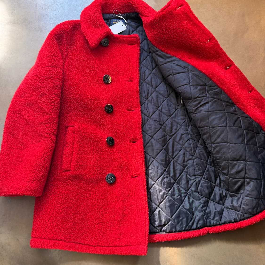 모노그램 플리스 레드 피코트 상품이미지4