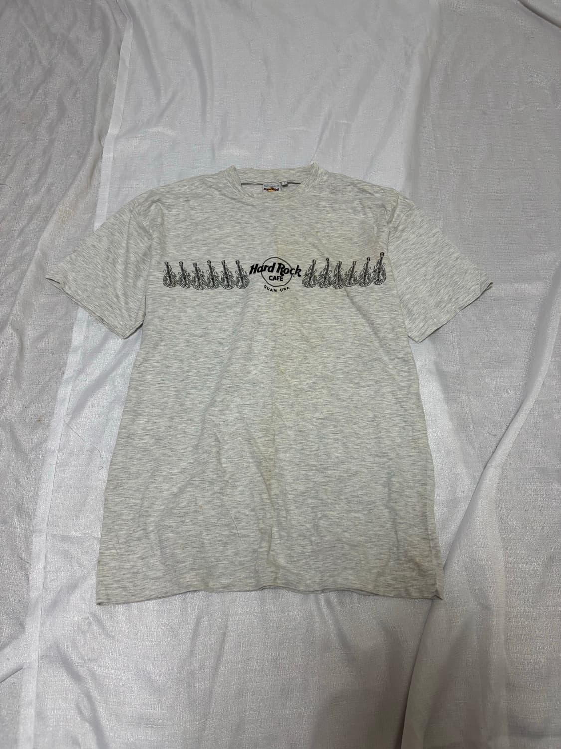 “Hard Rock Cafe” guitar Print Grey Tee 상품이미지1