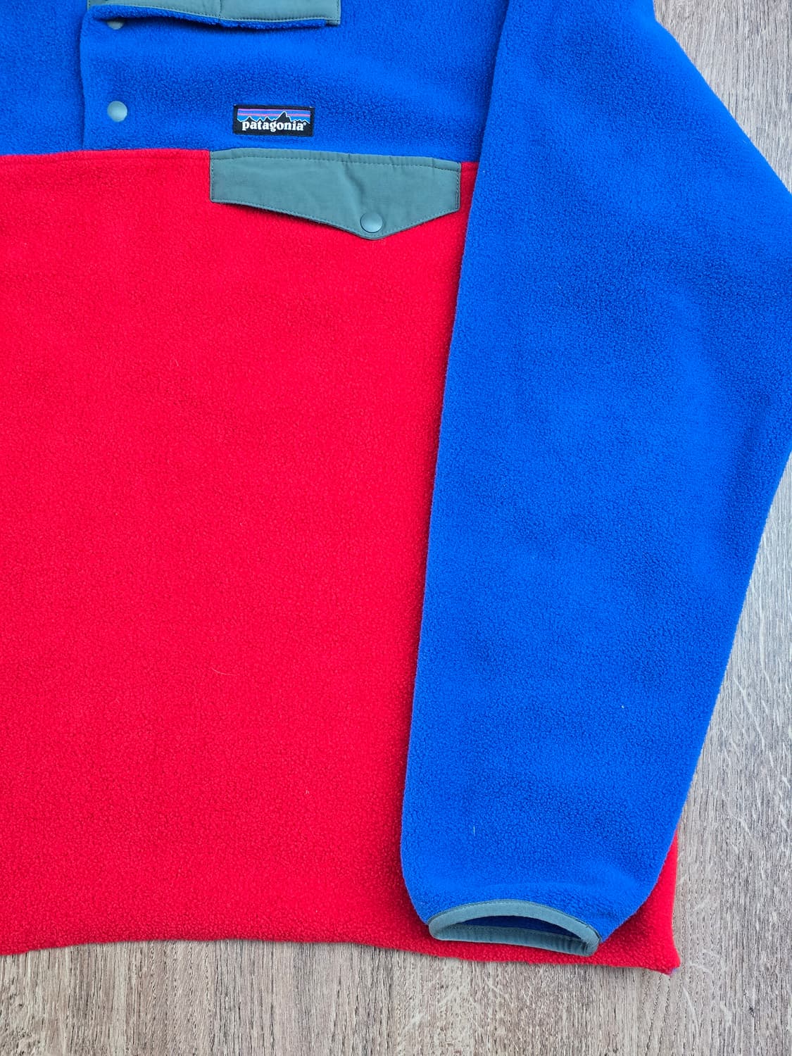 파타고니아 신칠라 스냅티 투톤 레드 블루 XXL 라이트웨이트 상품이미지5