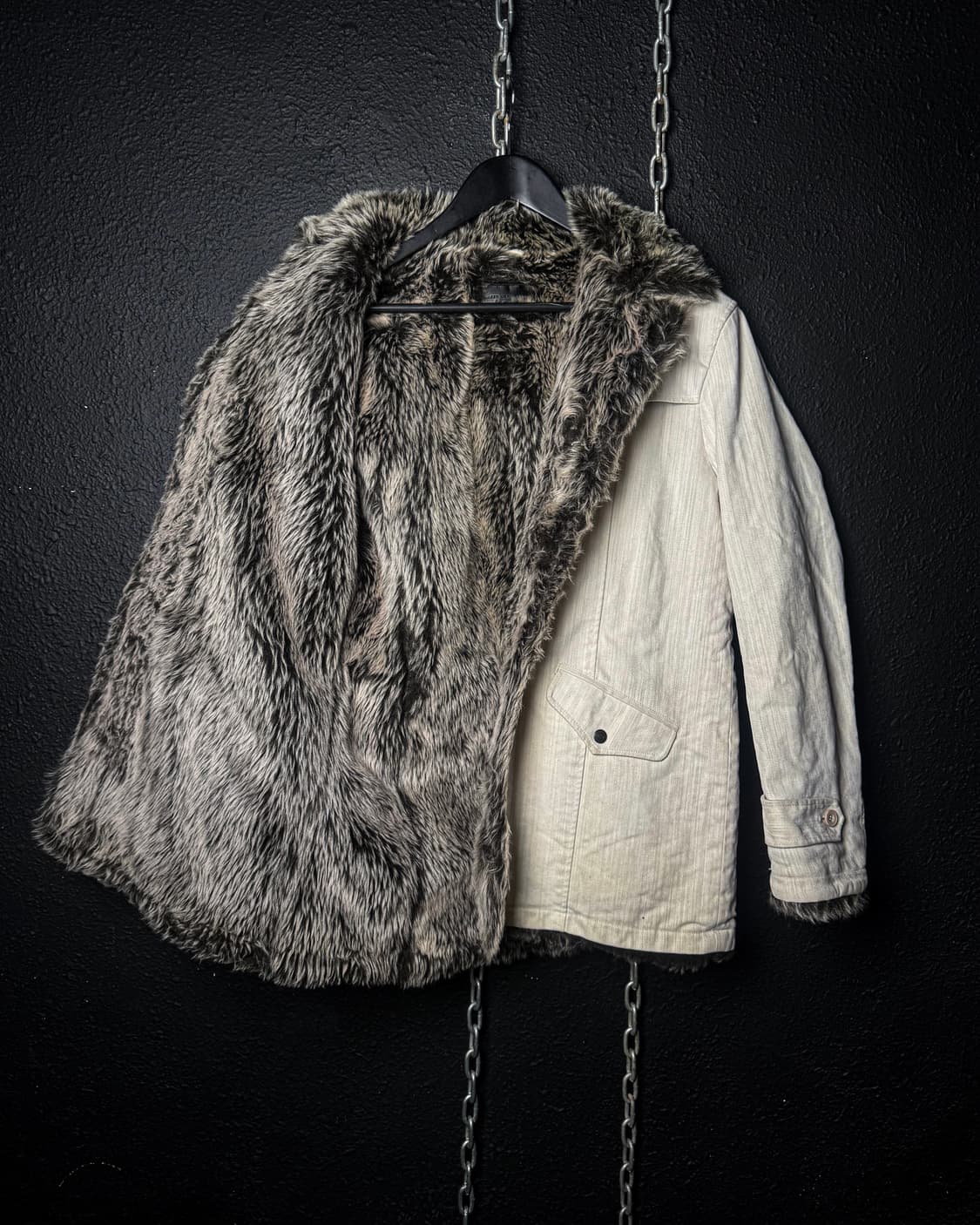 Fur Lined Ivory Jacket 상품이미지6