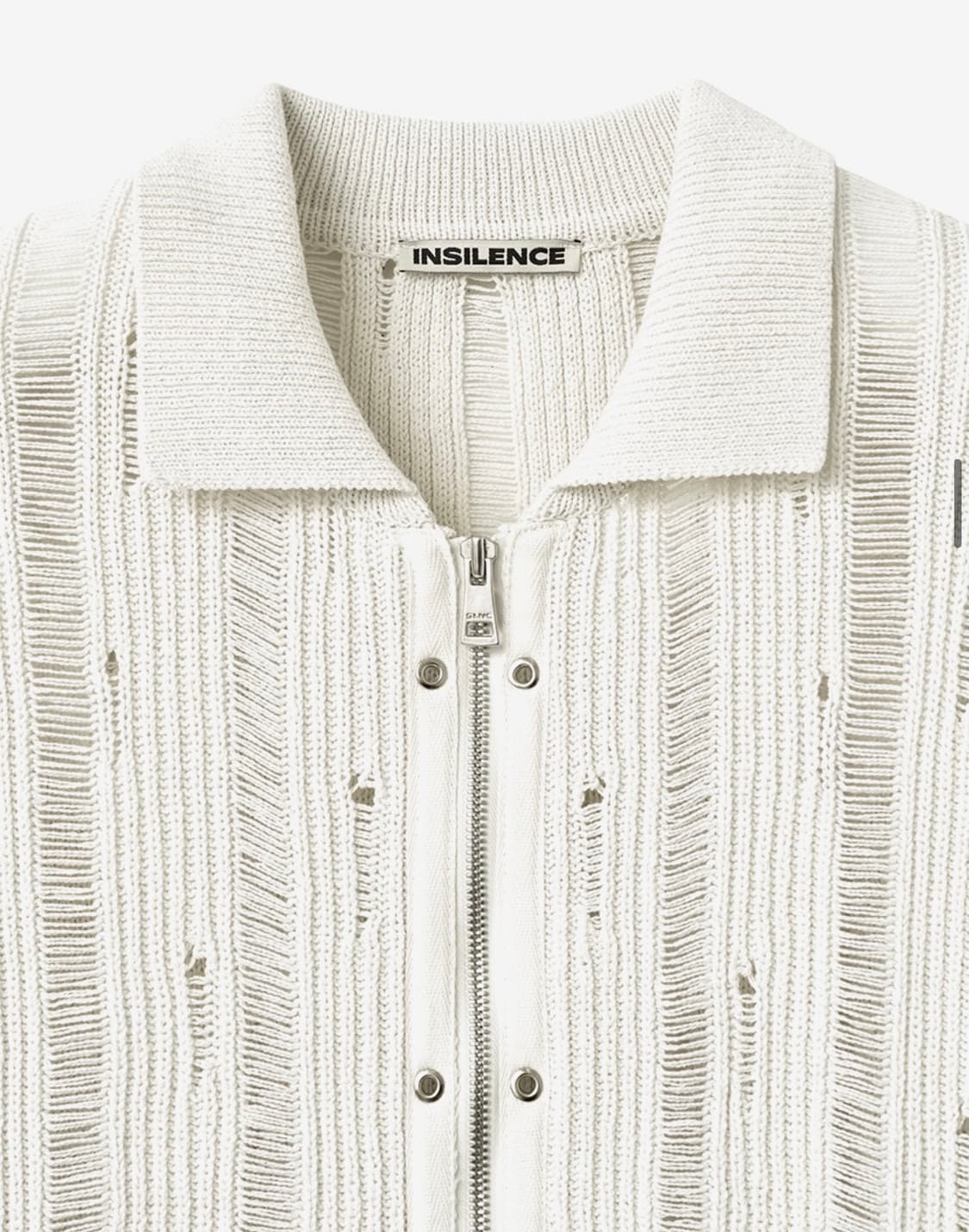 인사일런스 디스트레스드 칼라 카디건 IVORY L사이즈 상품이미지2