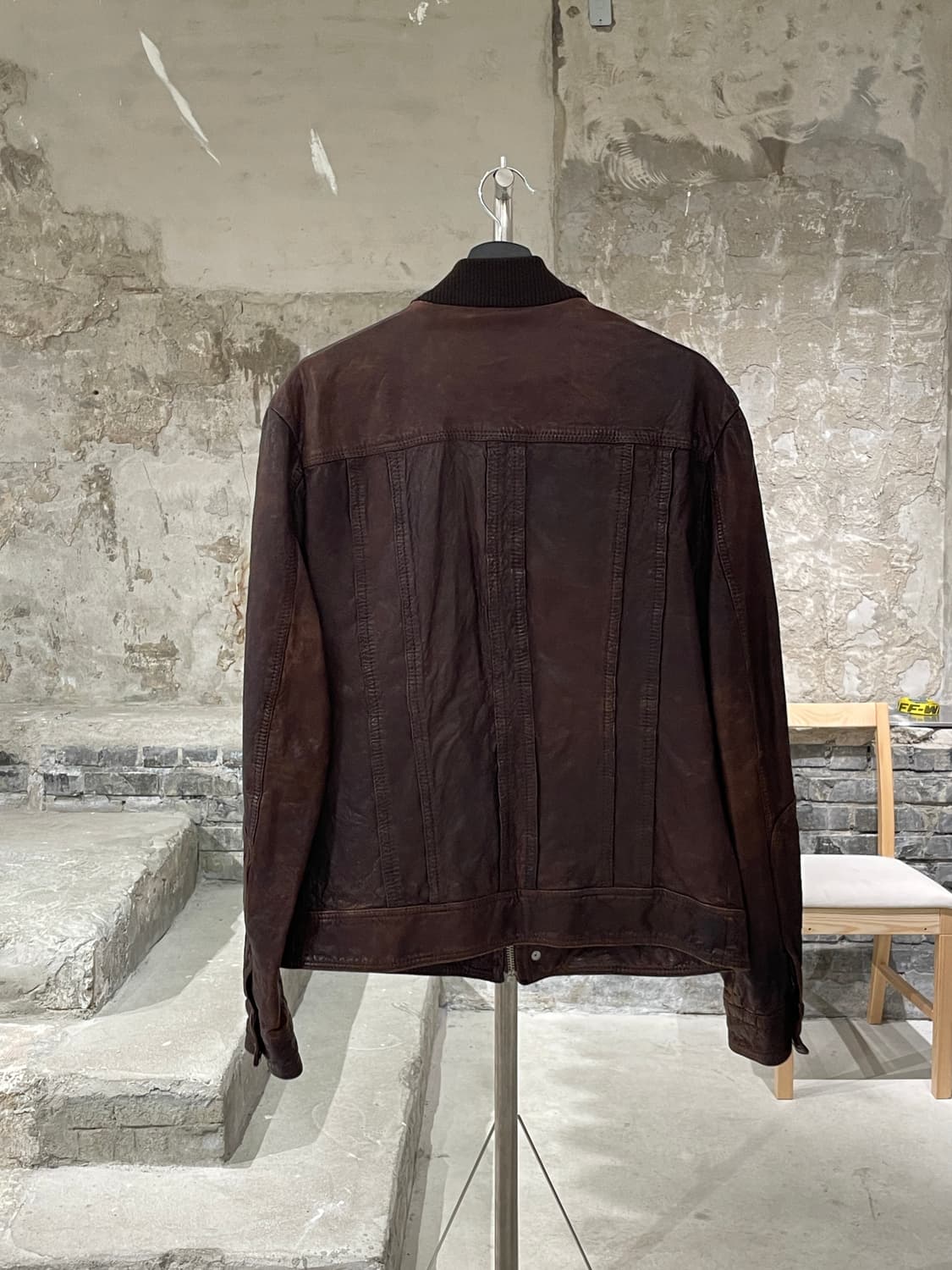 돌체 앤 가바나 브라운 글로시 아넬로 램 레더 자켓 상품이미지6