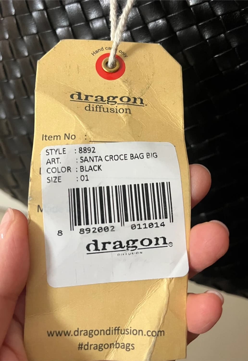 드래곤 디퓨전의 산타 크로체 빅 사이즈 블랙 토트백 상품이미지4