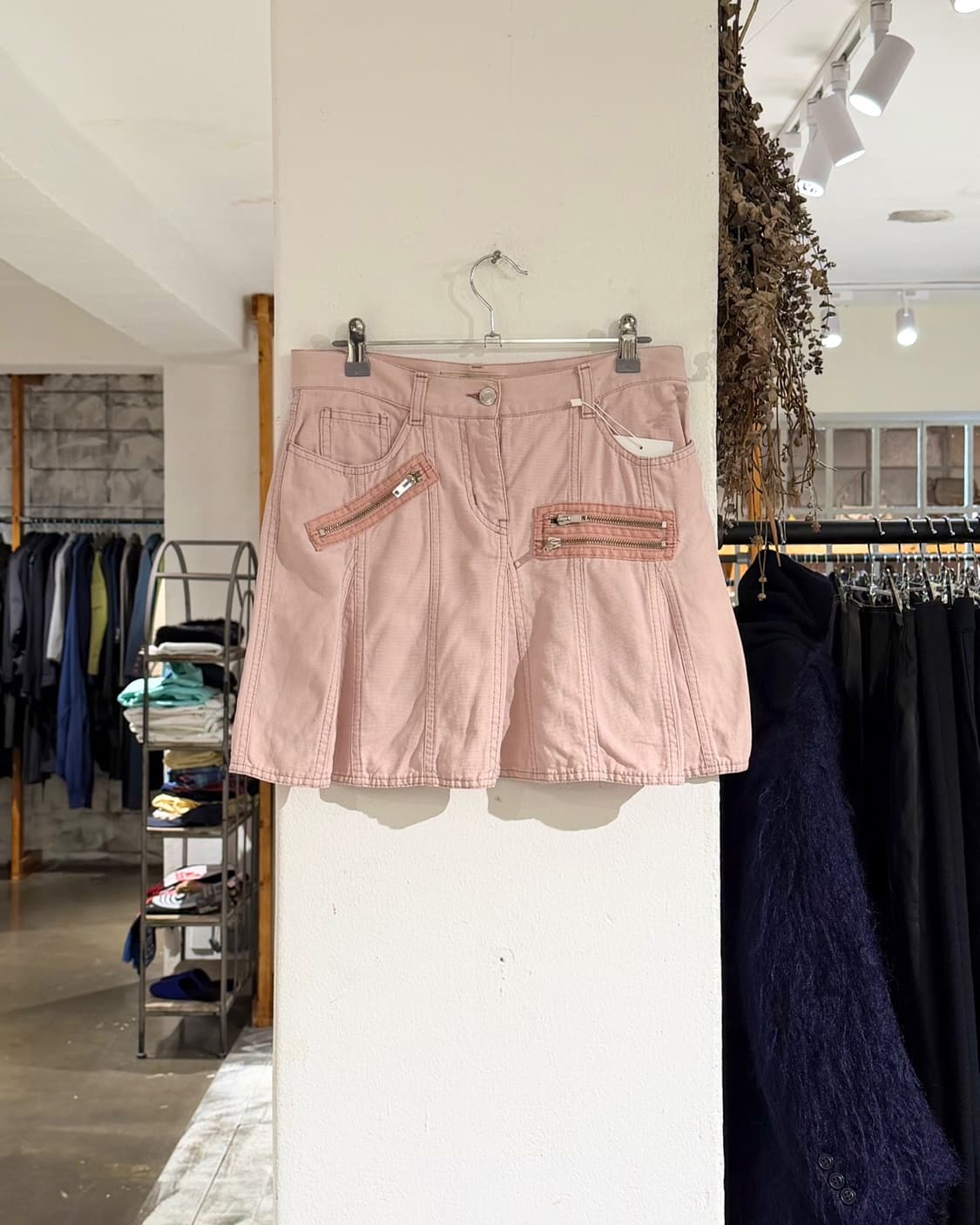 씨 바이 끌로에 핑크 데님 지퍼디테일 미니스커트 상품이미지1