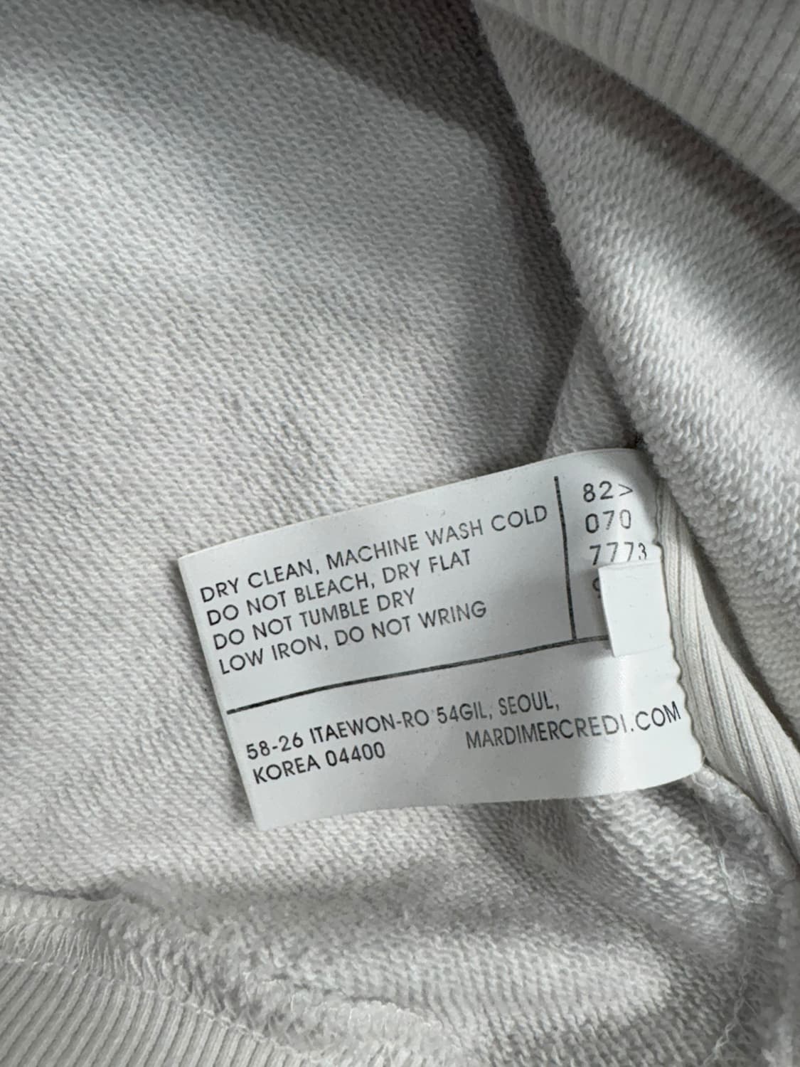 마르디 메크르디 플라워 맨투맨 화이트 상품이미지7