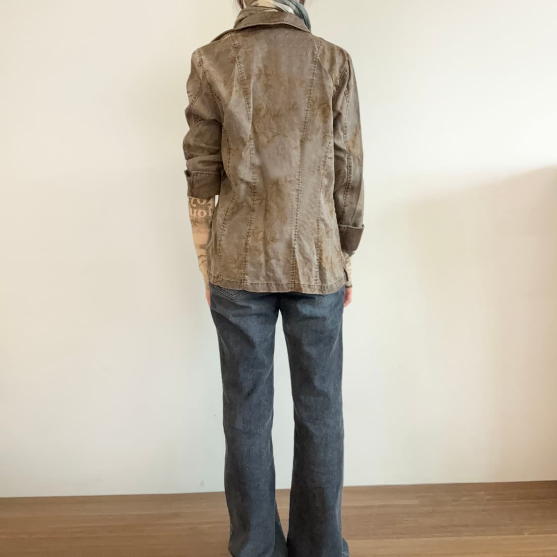 Ethnic Pattern Button-Up Shirt Jacket 상품이미지4