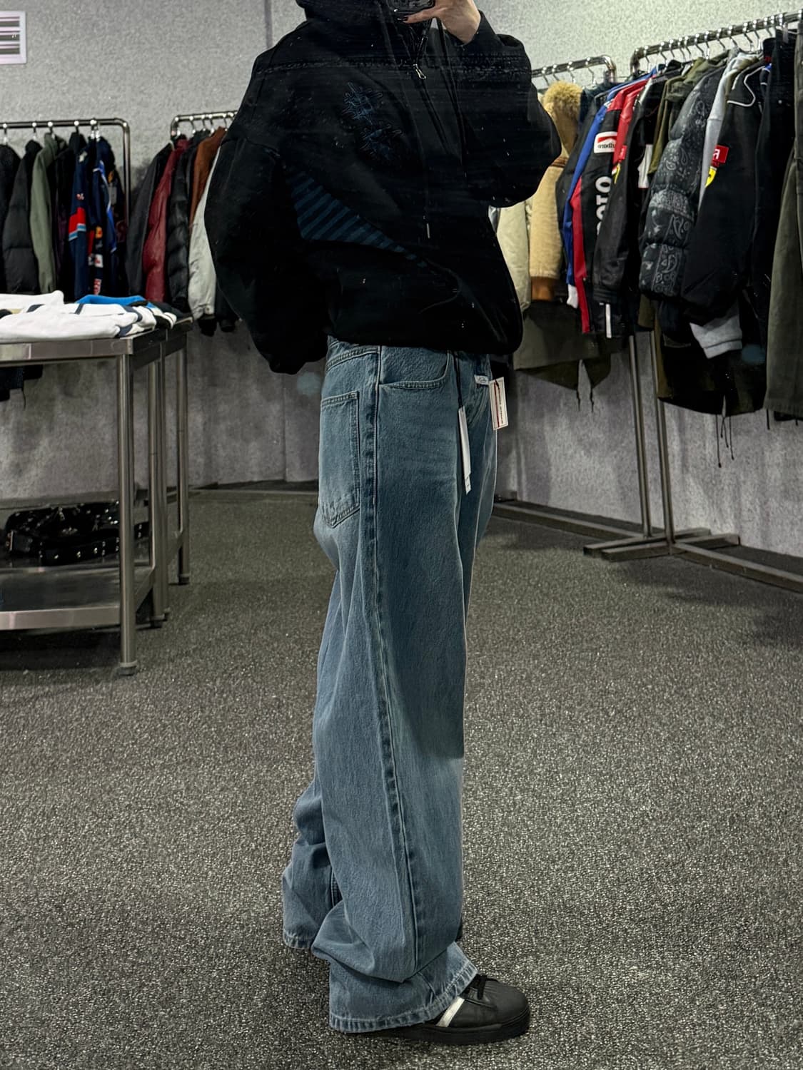 마리떼 프랑소와 저버 블루 와이드 데님 팬츠 B4373 상품이미지2