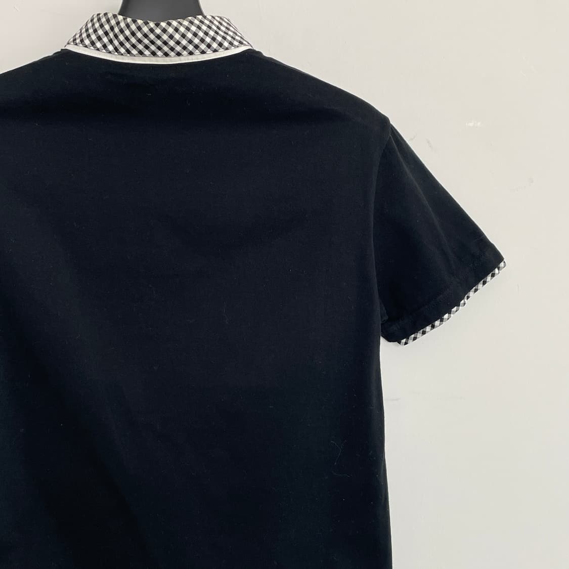 버버리 카라 체크 블랙 PK 반팔 티셔츠 상품이미지5