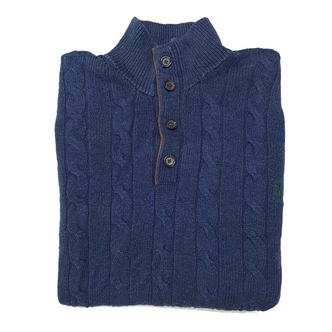 CL005 XL 폴로 랄프로렌 100% 실크 스웨이드 하프집업 케이블  상품이미지8