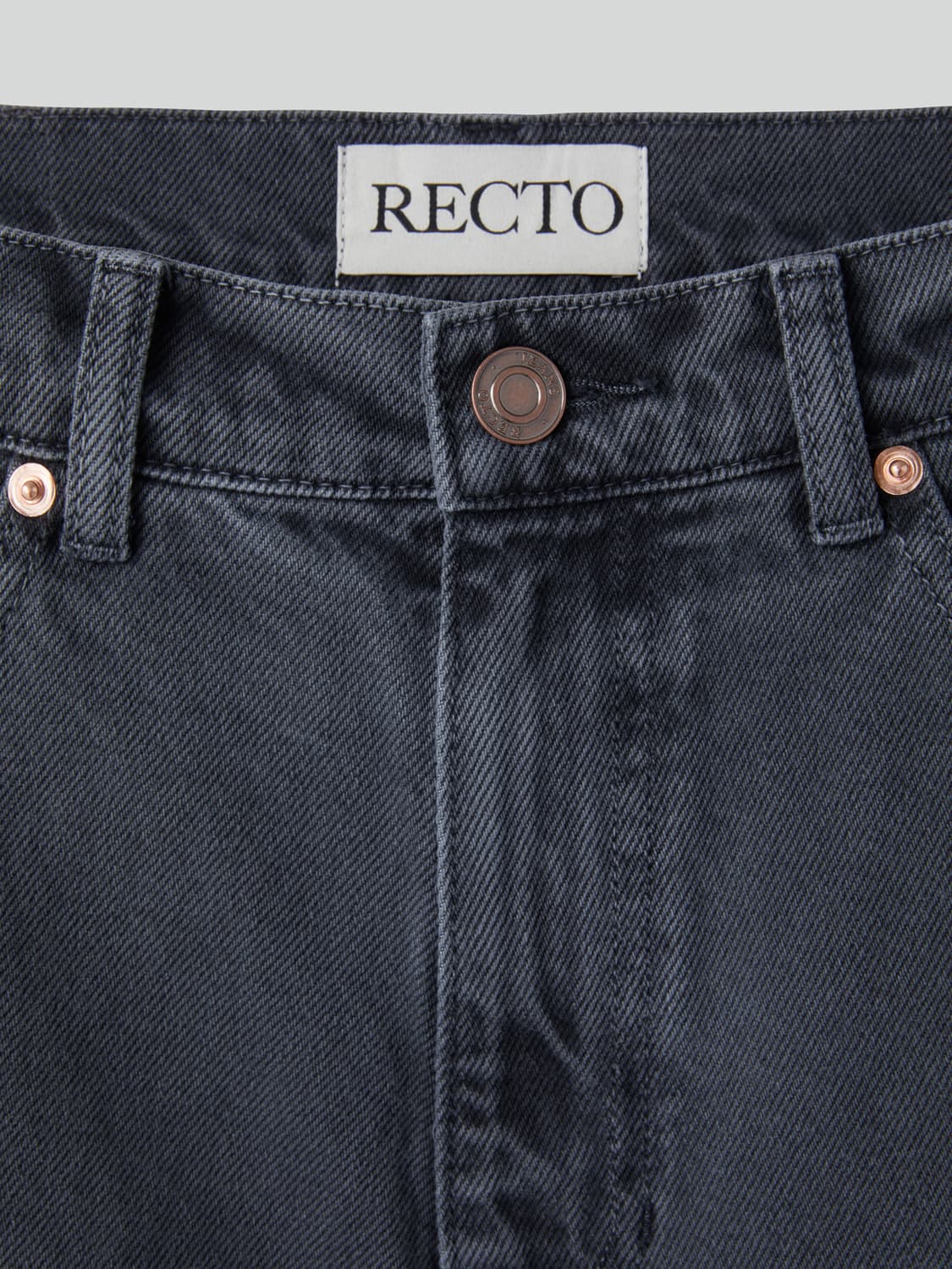 렉토 26SS 레귤러핏 데님 팬츠 다크 그레이 상품이미지9