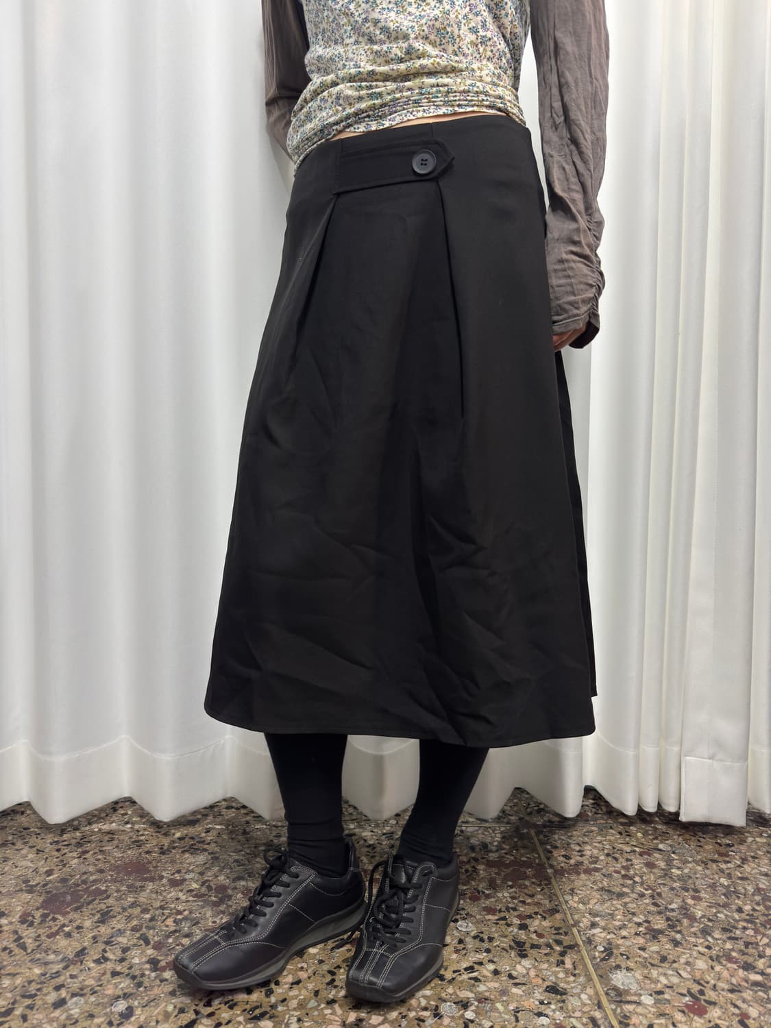 button midi skirt 상품이미지1