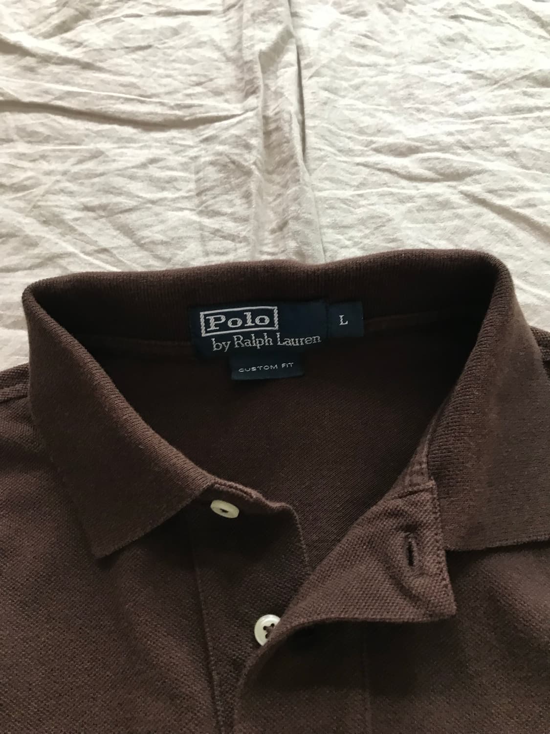 대장급 폴로 랄프로렌 빅포니로고 브라운 긴팔 카라티 상품이미지6