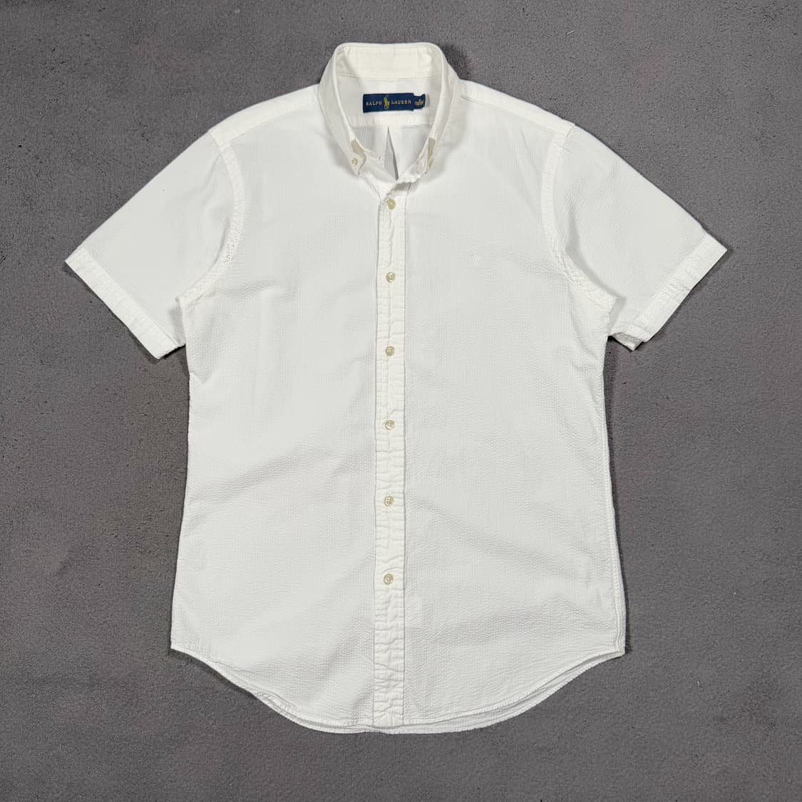 폴로 화이트 씨어써커 반팔 셔츠 상품이미지2