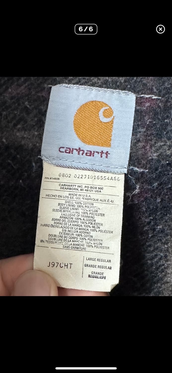 빈티지 USA 칼하트 j97 CHT 체스트넛 상품이미지2