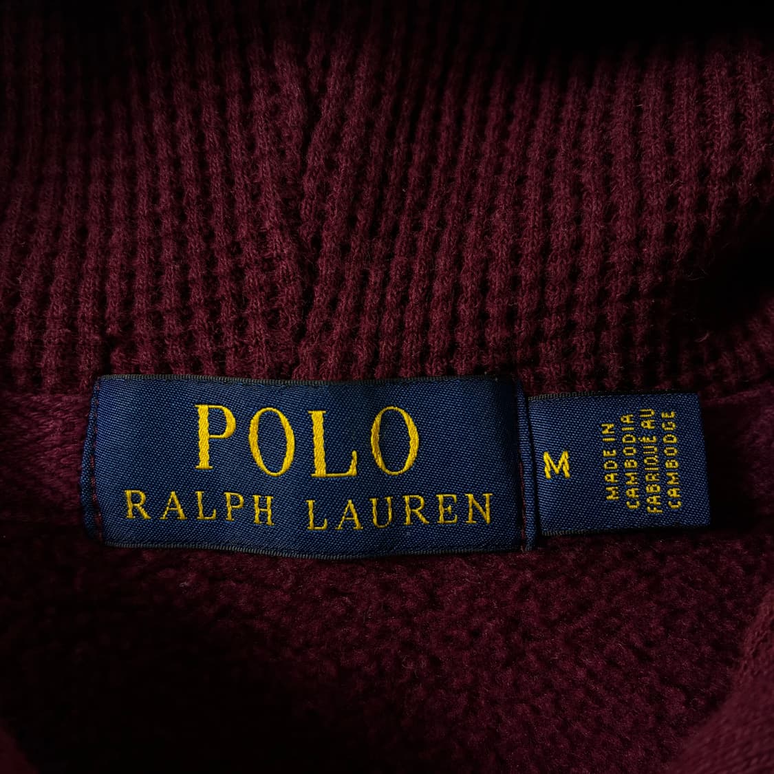 Polo  폴로 랄프로렌 자수 코튼 버건디 써멀 후드집업  상품이미지6