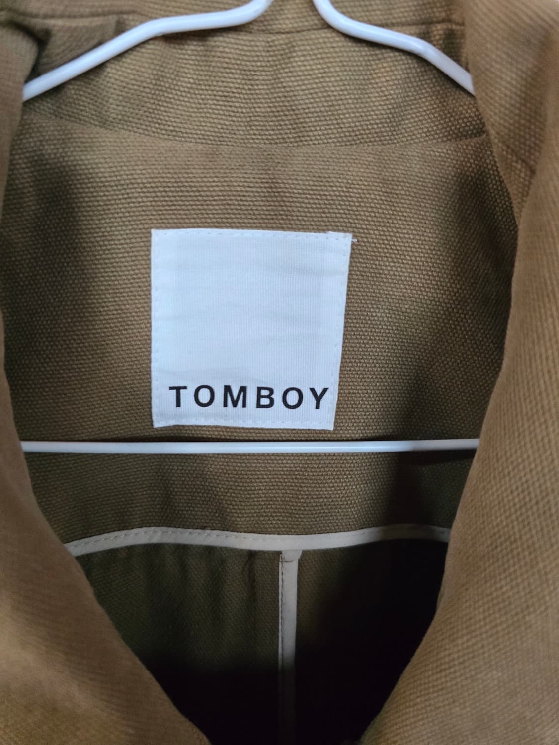 톰보이 더블 브레스트 코트 카멜 상품이미지4