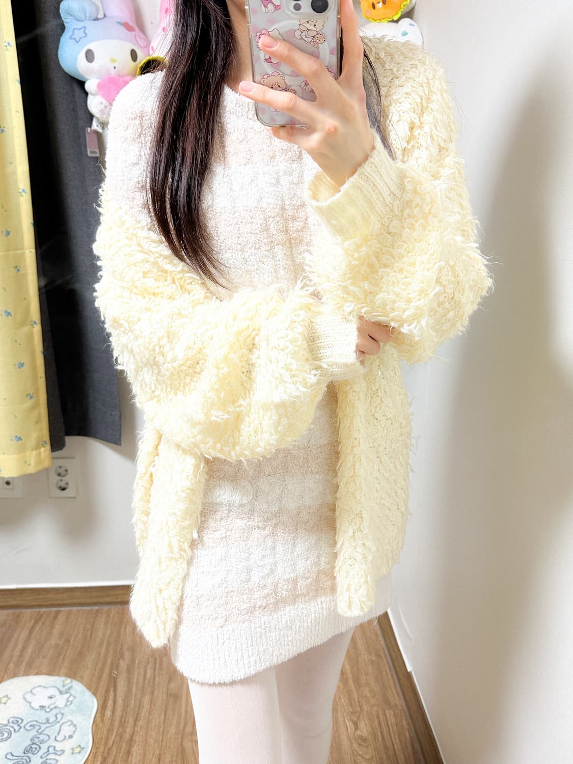 빈티지퍼 가디건 달천깔 히메갸루 로걀 라떼 아린님 발레코어 모리걸 고딕 상품이미지1