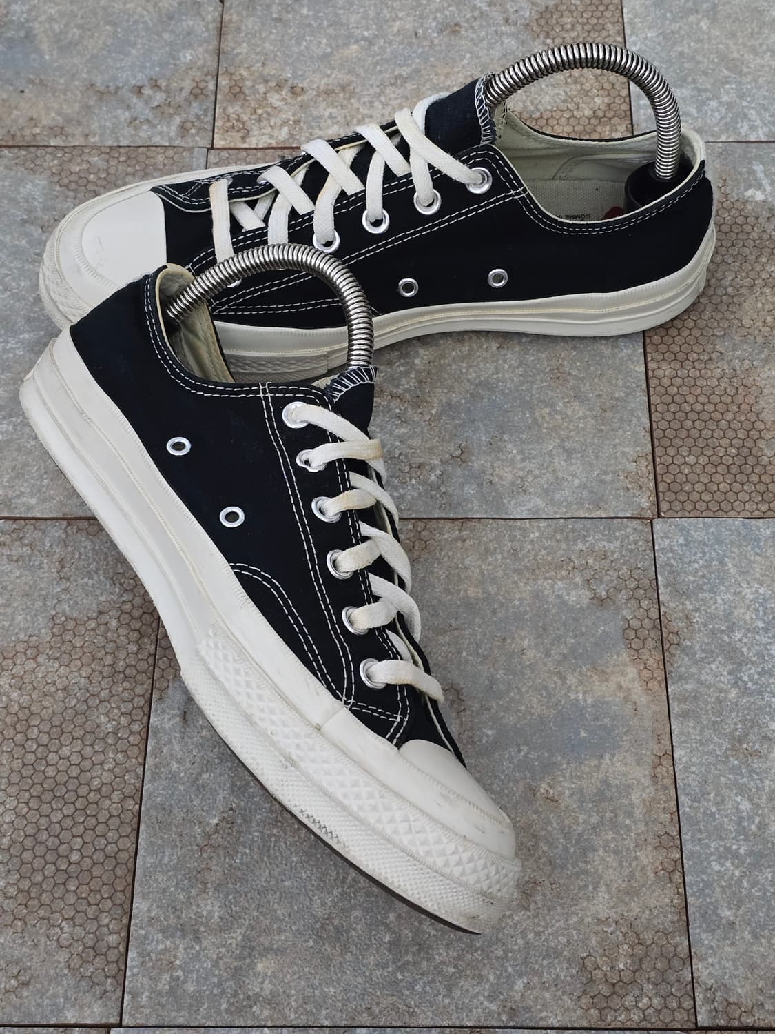 (265)컨버스 꼼데가르송 척 70 로우 블랙  상품이미지4