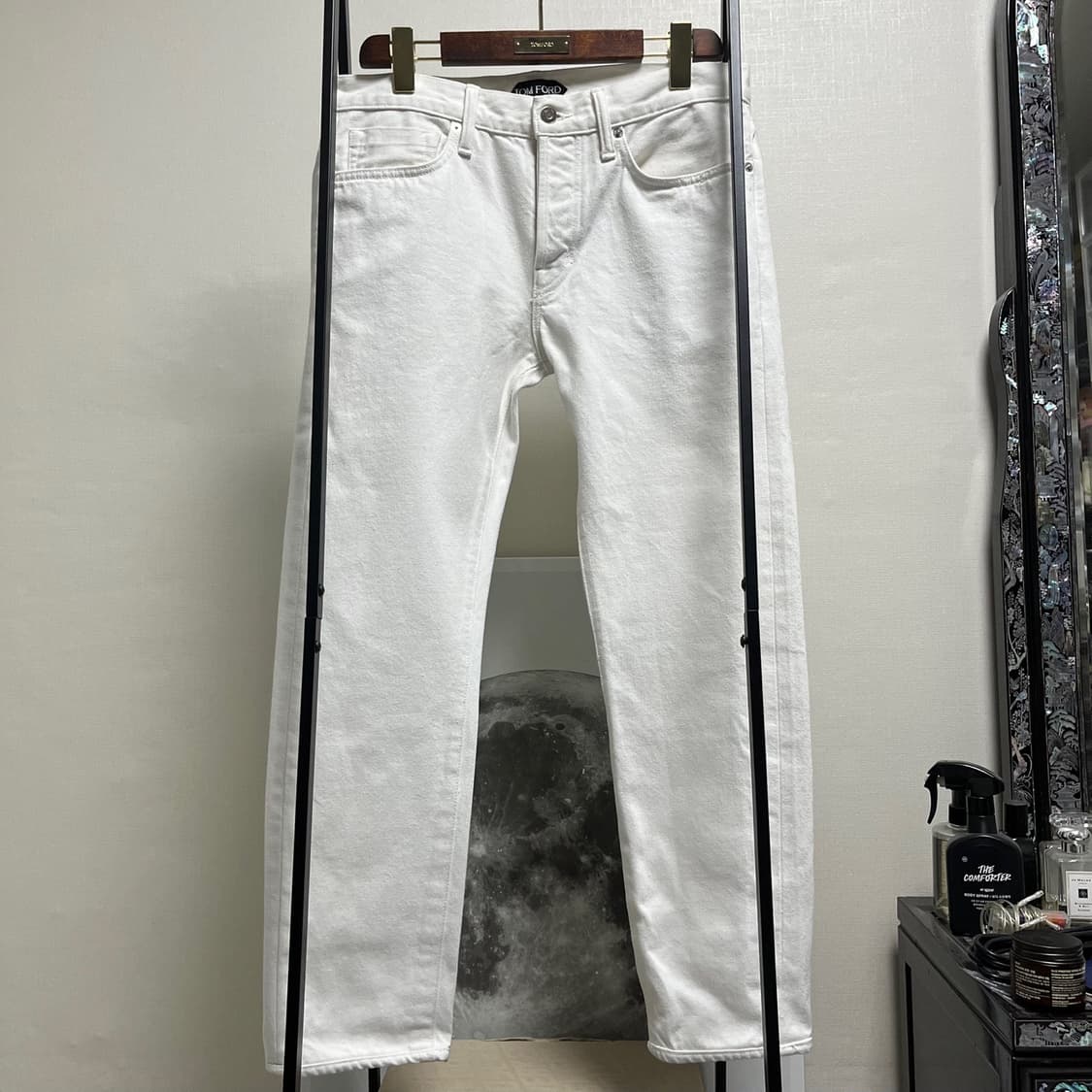 정품 32) 톰포드 가죽 패치 화이트 진 데님 상품이미지1