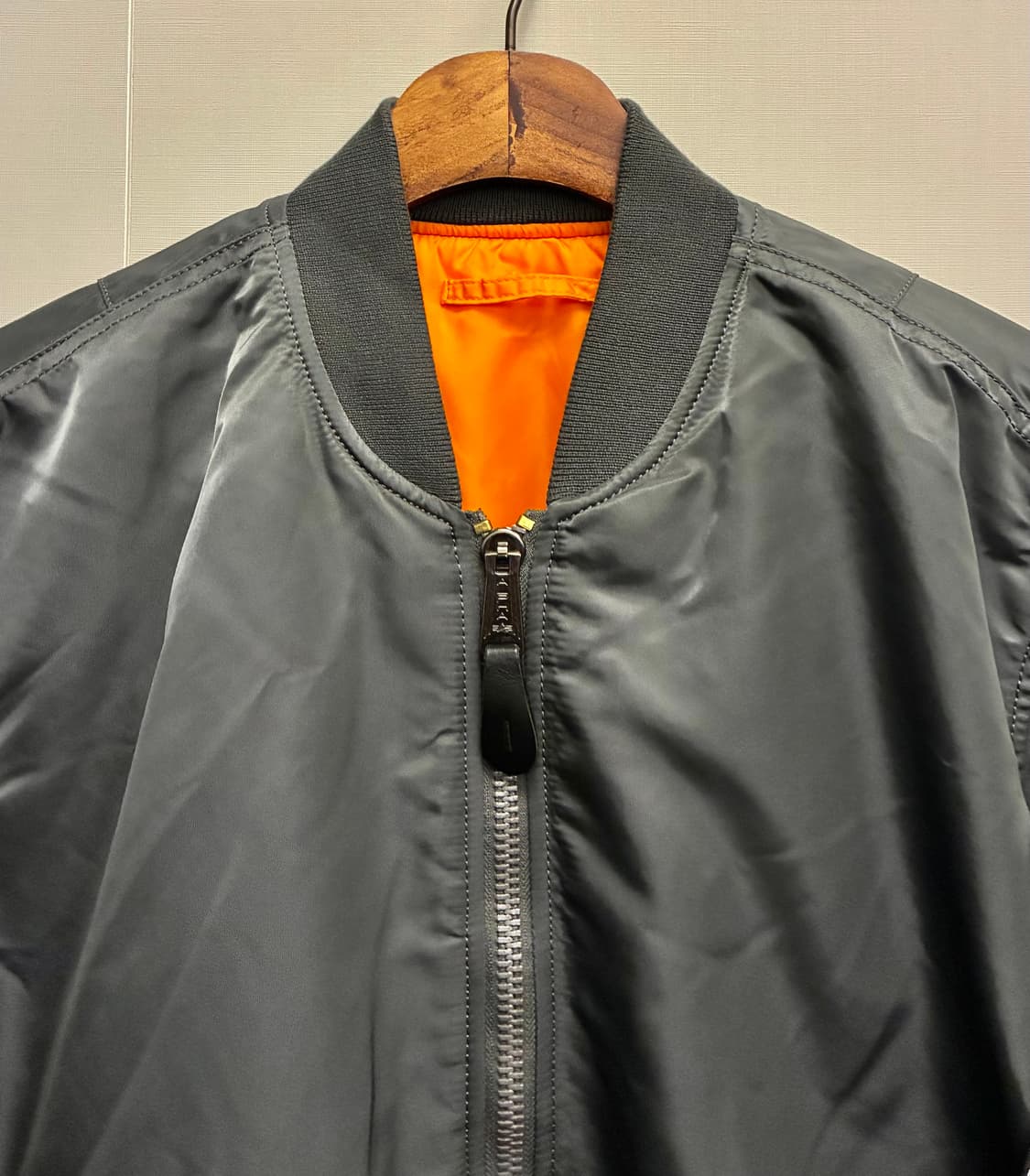 (L/105)알파인더스트리 ma-1 건메탈 레귤러 플라이트 항공점퍼 마원 상품이미지4