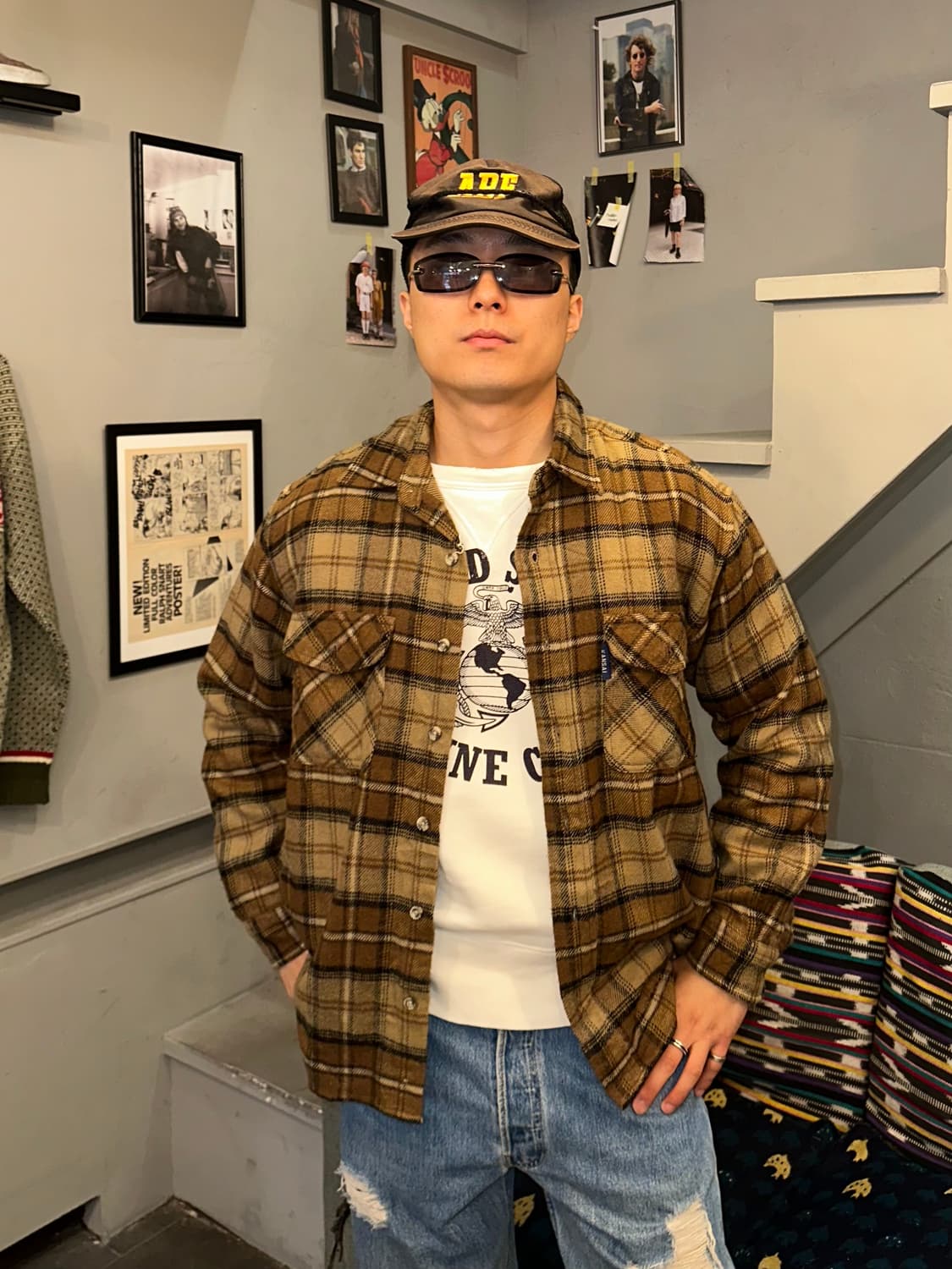 Kansai Yamamoto check flannel shirt 상품이미지1