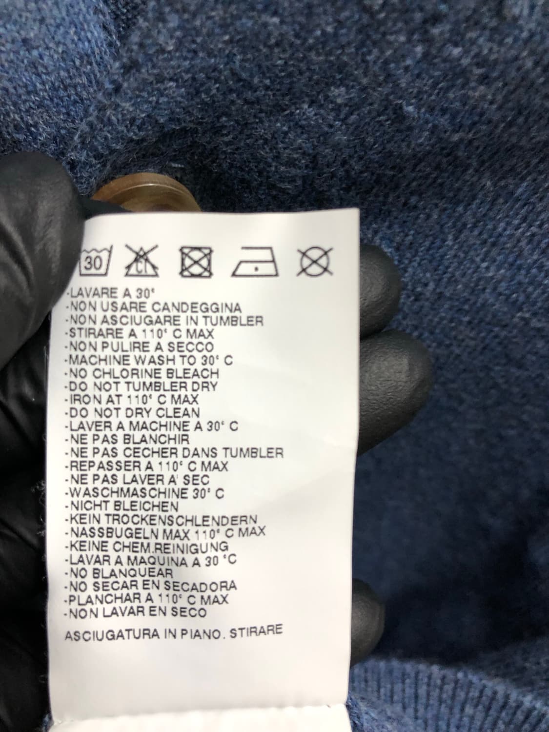 [S] 마르지엘라 엘보우 패치 코튼 가디건 블루 상품이미지8