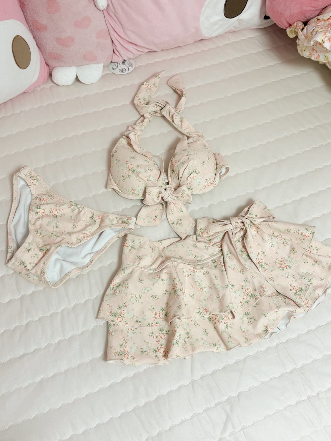 리즈리사깔 쓰리피스 비키니 히메갸루 큐롯 아가일 라떼갸루 히메카지 상품이미지1