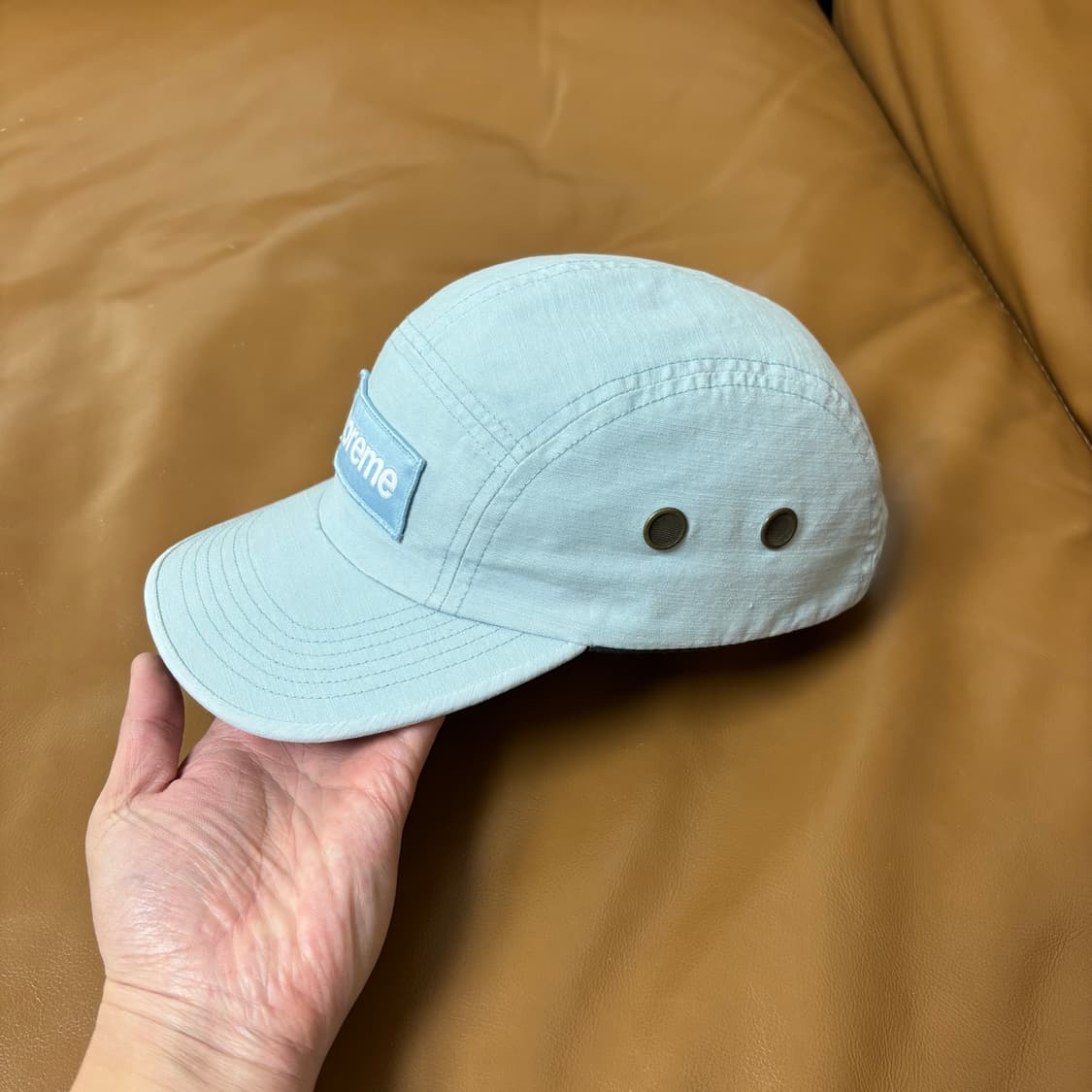 슈프림 캠프캡 모자 박스로고 24ss 밀리터리 라이트 블루 상품이미지5
