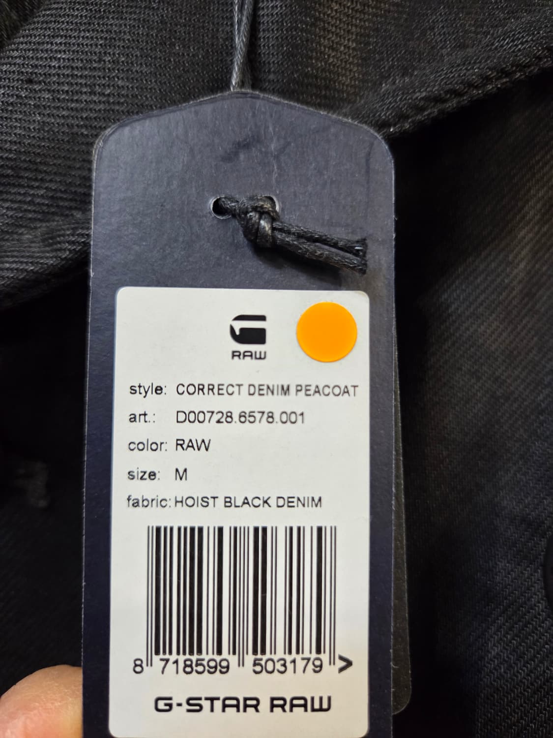 G-Star RAW 더블 브레스트 블랙 코트(M) 상품이미지10