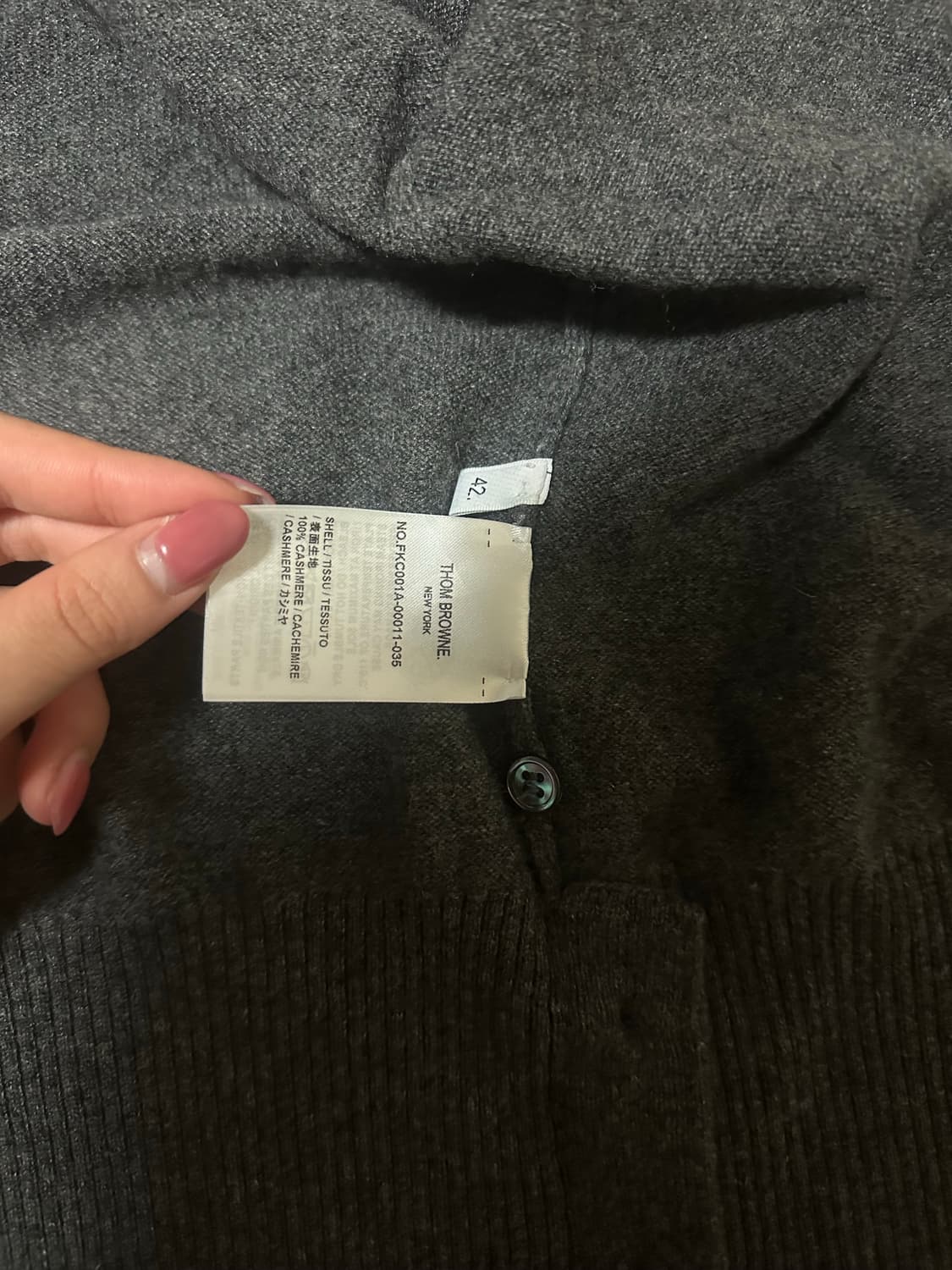 톰브라운 캐시미어 가디건 42 상품이미지4