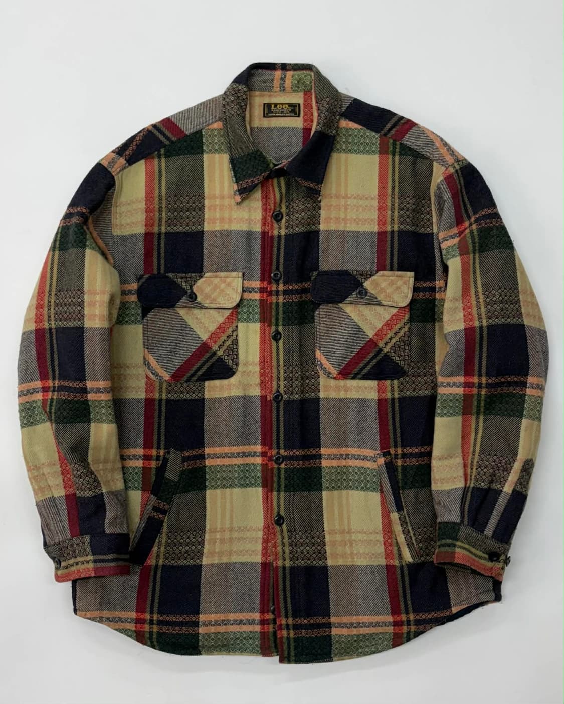 [105] 리 90s 울 패턴 누빔 셔츠 자켓 상품이미지1