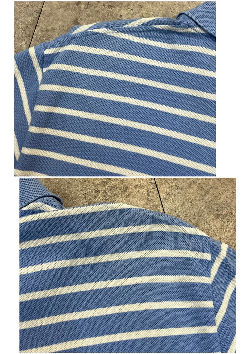 폴로 랄프로렌 스트라이프 반팔 카라티 스카이블루 M #csz3154 상품이미지8