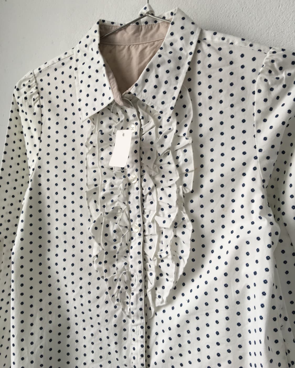 Dot pattern frill shirt 상품이미지5