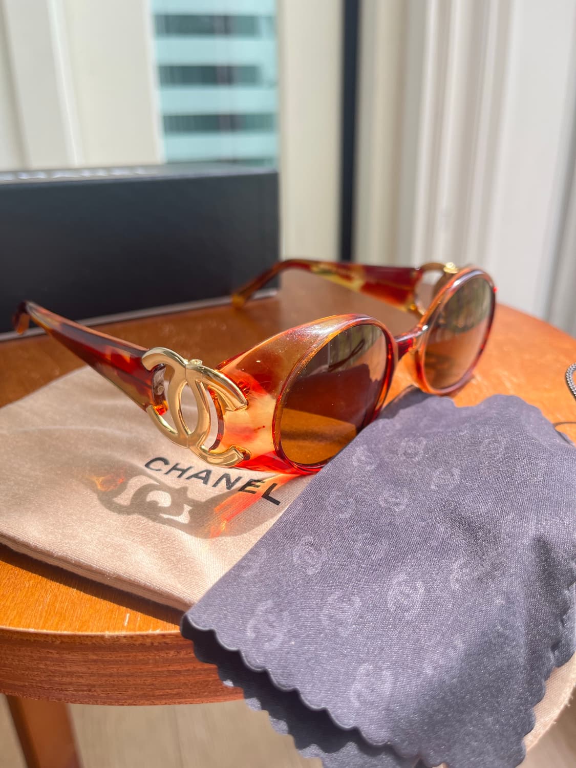 올드 샤넬 빈티지 선글라스 made in italy 풀구성 상품이미지6