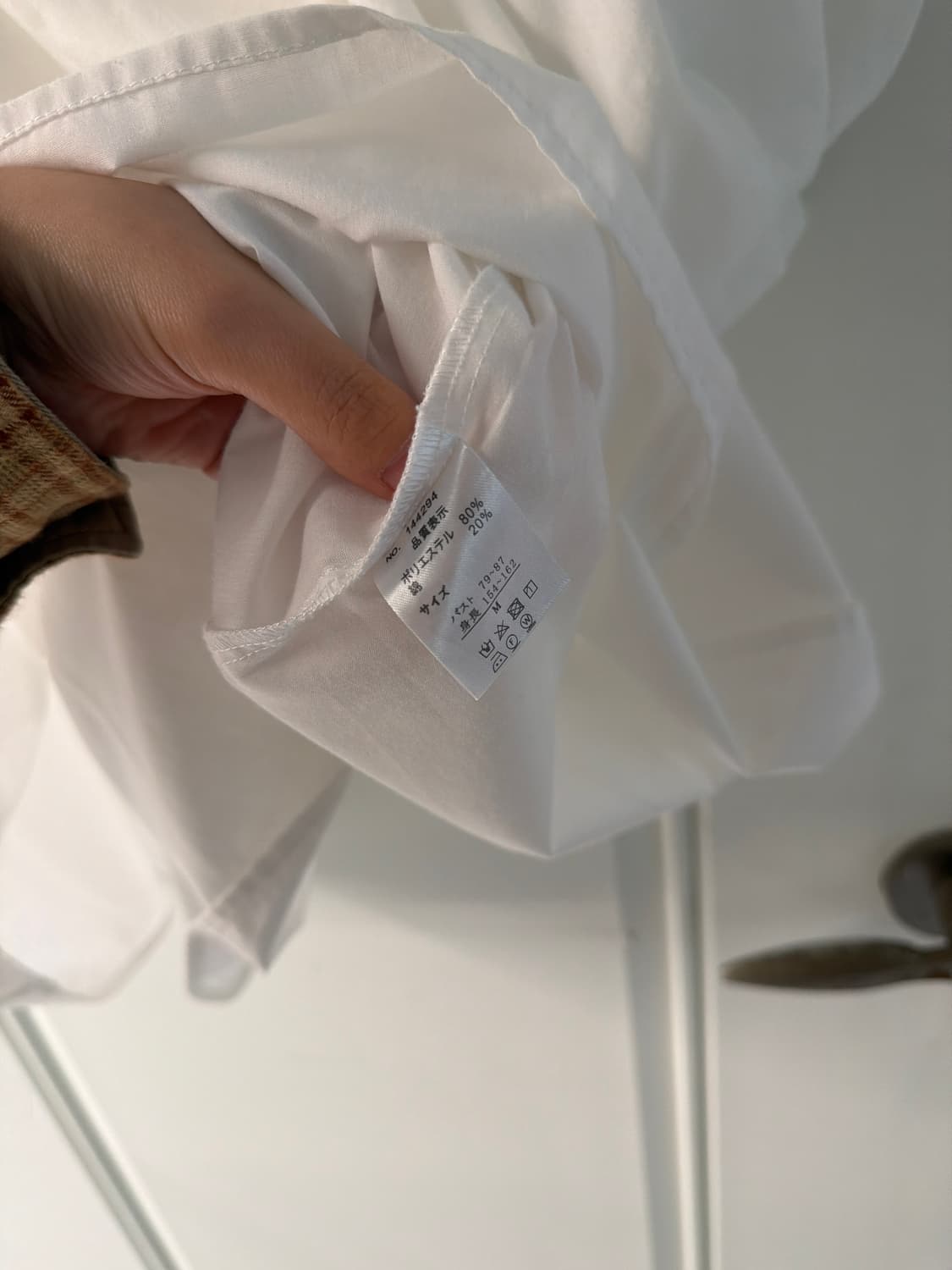 일본빈티지 화이트 퍼프 프릴 블라우스 원피스 상품이미지7