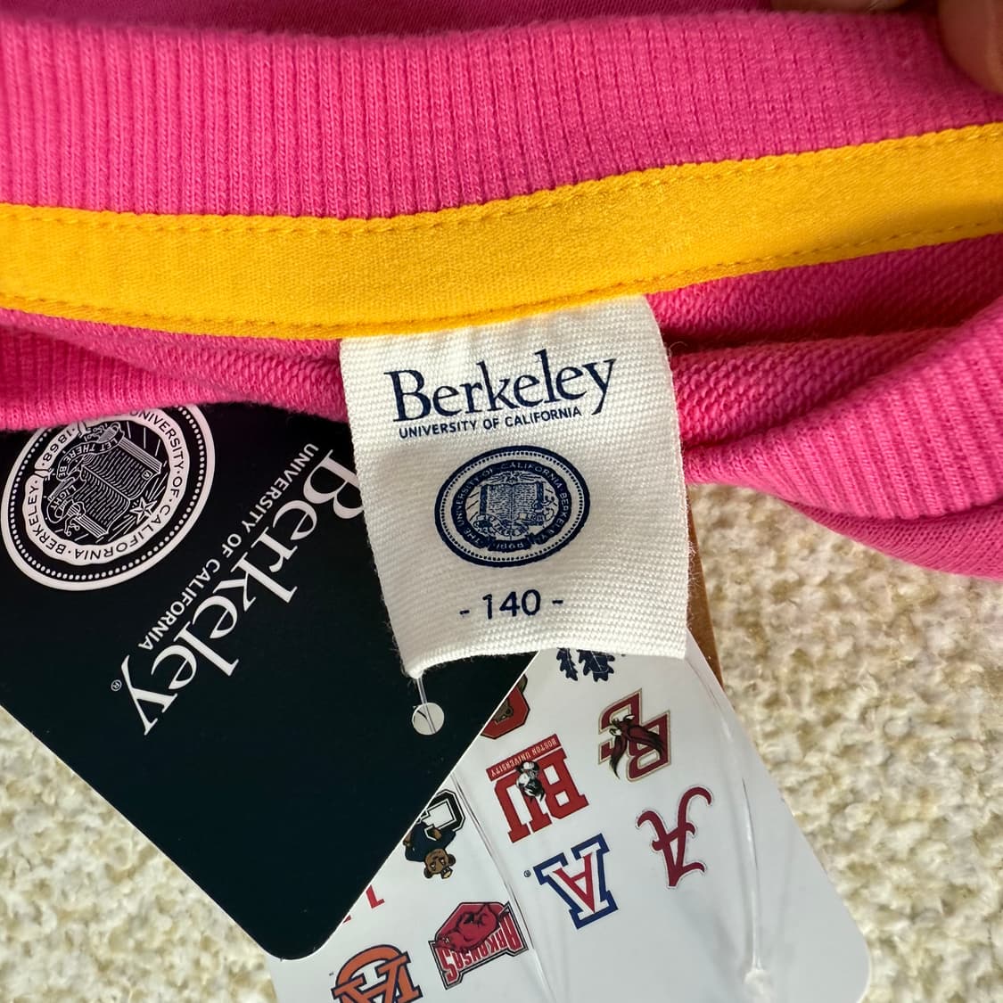 [140] 새상품 버클리 키즈 핑크 맨투맨 0114T1 상품이미지3