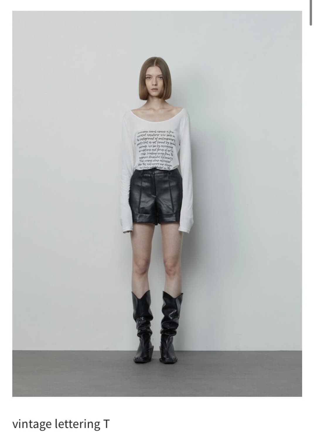 보헤미안서울 빈티지 레터링티 롱슬리브 상품이미지1