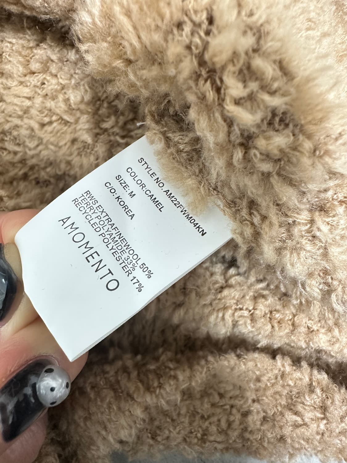 아모멘토 퍼리 니트 풀오버 카메라 M 상품이미지3