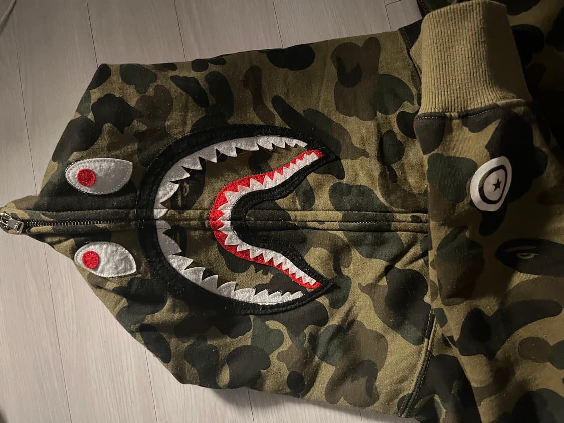 베이프 녹계 후드집업 상품이미지4