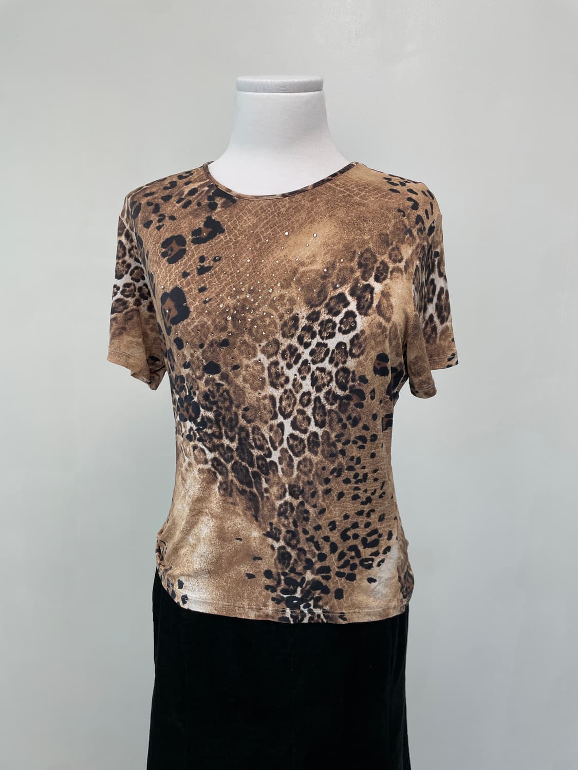 Tr38tto 이태리 레오파드 실크 반팔티 상품이미지8