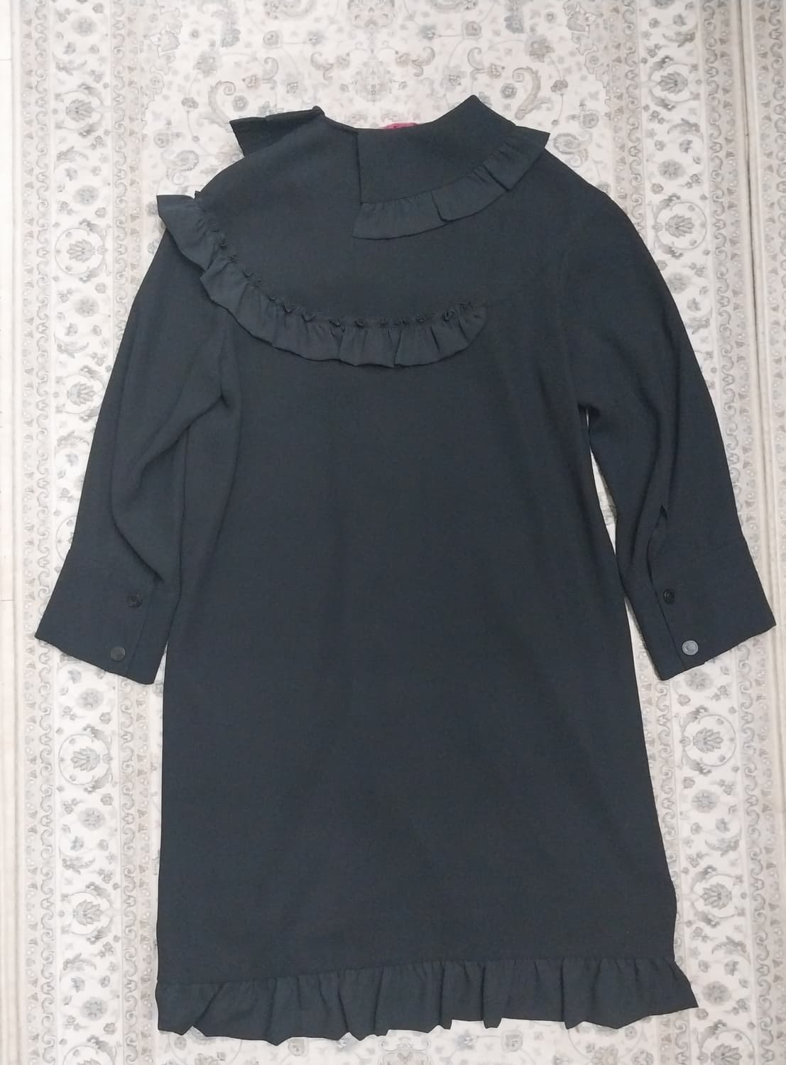 Lucky Chouette 프릴 카라 블랙 원피스 38 (55반까지) 상품이미지2