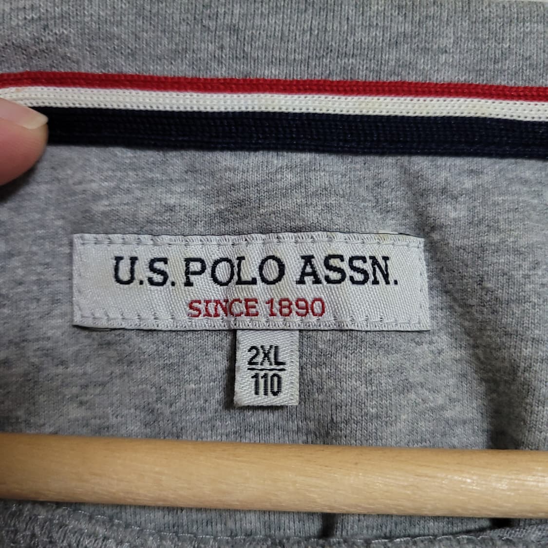 (110) U.S POLO 폴로아센 긴팔 티셔츠 회색 롱슬리브 상품이미지3